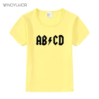 ABCD Breve Udskrive Børn Tshirt Dreng Pige T-shirt lille Barn, Børn, Tøj, Sommer Kort Ærme Toppe Tee Sjovt Tøj 1