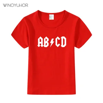 ABCD Breve Udskrive Børn Tshirt Dreng Pige T-shirt lille Barn, Børn, Tøj, Sommer Kort Ærme Toppe Tee Sjovt Tøj 2