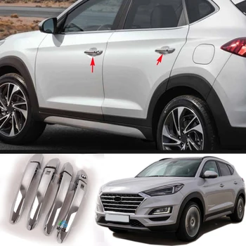 ABS Chrome 8STK For Hyundai Tucson 2019 2020 2021 bilens dørhåndtag dække udvendig tilbehør 3