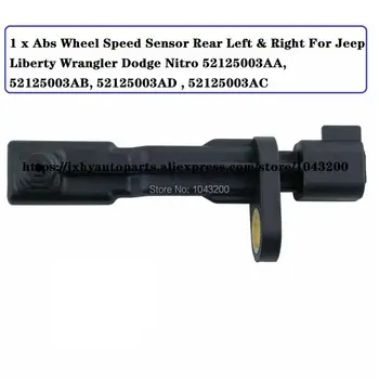 Abs Wheel Speed Sensor, Bag, Venstre & Højre For Wrangler Jeep Liberty Dodge Nitro 52125003AA, 52125003AB, 52125003AD , 52125003AC 4399