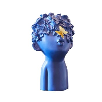 Abstract Lille Dreng Med Butterfly Harpiks Skulptur-Model Figur Håndværk Hjem Tilbehør Til Udsmykning Fremvise Indretning Ornament