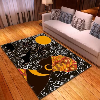 Afrikansk kvinde 3D Printet Tæpper til stuen, Soveværelset Område Tæppe Moderne Hjem Decor Tæpper Barn/Børn Værelses Tatami Spille gulvmåtter 29206