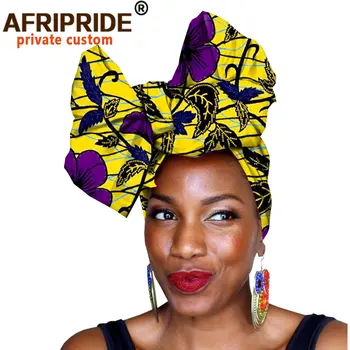 Afrikanske Headwrap Ankara Tørklæde Traditionelle Headtie Tørklæde, Turban Bomuld Wax hoved band scrunchie AFRIPRIDE A19H004 5