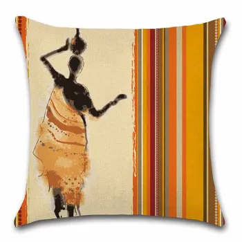 Afrikanske Mønster Abstrakt Maleri Afrika pudebetræk Dekoration hus Hjem sofa stol sæde Eksotiske gave til ven pudebetræk 5