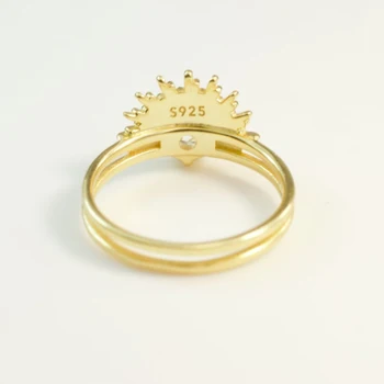 Aide Ring 925 Sterling Sølv Anillos Guld Sollys Ringe Til Kvinder Gave Luksus Fine Smykker Bryllup Zircon Ringe Bague Bijoux 4