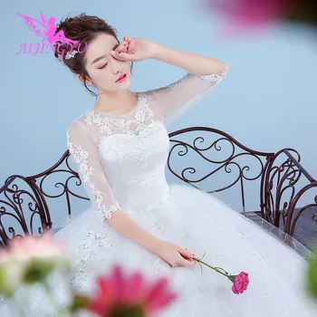 AIJINGYU 2021 elegante nye hot sælger billige bolden kjole snøre tilbage formelle kjoler til brudens brudekjole WK270 3