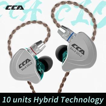 AK Lyd CCA C10 4BA+1DD 10mm Enhed Hybrid 2PIN I Øret Hovedtelefon HIFI DJ Monito Kører Sport Hovedtelefoner Headset Earbud Hovedtelefon 2