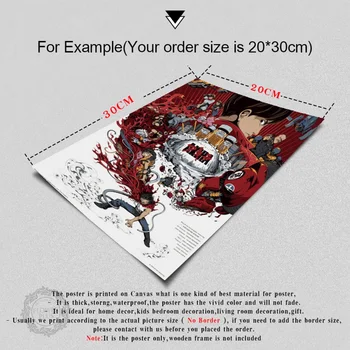 Akira Red Fighting Poster Classic Japanese Anime Home Decoration Prints Wall Art Picture for Living Room quadro cuadros 4