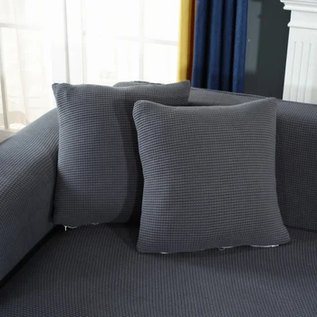 All inclusive universal elastisk sofa dække solid farve four seasons non-slip læder sofa et sæt af universelle grå grøn blå 0
