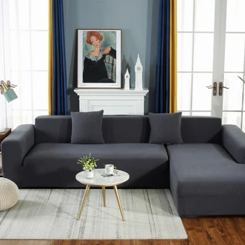 All inclusive universal elastisk sofa dække solid farve four seasons non-slip læder sofa et sæt af universelle grå grøn blå 5