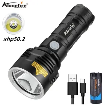 Alonefire H030 Super Kraftig LED Lommelygte XHP50.2 Taktisk Lommelygte USB-Genopladelige Linterna Vandtæt Lampe Ultra Lyse Campi 0