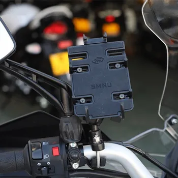 Aluminium Cykelstyr Motorcykel / Bil sugekop Montering + 9CM Socket Arm w/ Hurtig Greb Telefonen Holder til Smartphones 4