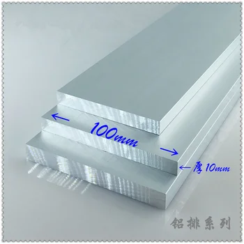 Aluminium plade tykkelse 10mm bredde 100 mm, længde 500mm 10mmx100mm artikel aluminium, 6063-T5 oxidation 0