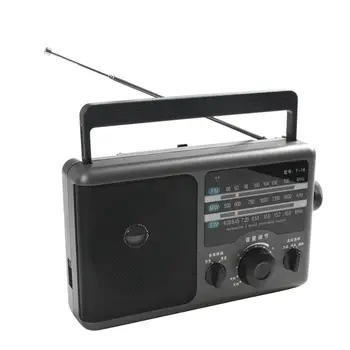 AM FM Bærbare Klassisk Radio med Stor Højttaler-Batterier Eller AC-Power Transistor Radio, tre-band analog tuner med stor Knop 4