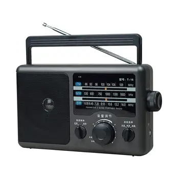 AM FM Bærbare Klassisk Radio med Stor Højttaler-Batterier Eller AC-Power Transistor Radio, tre-band analog tuner med stor Knop 5