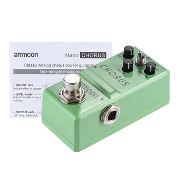 Ammoon Chorus Guitar-Pedal Nano Serie Guitar-Effekt-Pedal Analog Kor True Bypass-Aluminium Krop 5