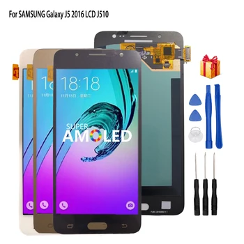 AMOLED LCD-For SAMSUNG Galaxy J5 2016 LCD-J510 Skærm Touch Skærm Til Samsung J510 J510F J510FN J510M LCD-Skærm Digitizer 2