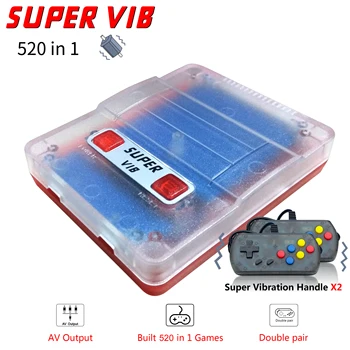 ANBERNIC Mini Video Game Spiller 520 Super VIB spillekonsol Klassiske 8-bit FC Retro Spil, TV-Udgang Dobbelt Vibrator Gamepads Konsol 4