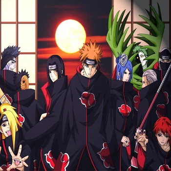 Anime Naruto Cosplay Kostumer til Mænd, Kvinder Uniform Sasuke og Itachi Akatsuki Kappe Kostumer Part Cape Outfit 2