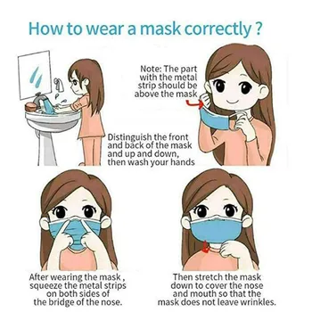 Ansigt Maske Bevis Beskytte Ansigt, Munden Dække Udendørs Youre For Tæt ved 20 stk Sort 3