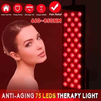 Anti Aging 40W Røde Led-Lys-Terapi Dybet Rød 660nm og Nær Infrarød 850nm Led Lampe til Fuld Krop, Hud og Smerte Relie 0