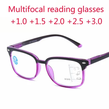 Anti blå lys Læsning Briller Mænd Progressiv Multifokal Briller Kvinder, Nær Langt Syn Diopter-Brillerne +1.0 +1.5 +2.0 +2.5 +3.5 0