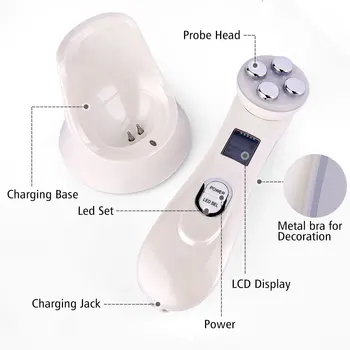 Anti-Rynke Skønhed Instrument Elektroporation LED Foton Facial RF radiofrekvens Hud Foryngelse EMS Terapi Enheder 1