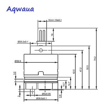 Aqwaua 40 mm Keramisk Ventilenhed Vandhane Patron med Distributør med Filter Hane Ventil Kerne Udskiftning af en Del Badeværelse Tilbehør 0