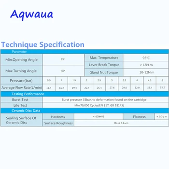 Aqwaua 40 mm Keramisk Ventilenhed Vandhane Patron med Distributør med Filter Hane Ventil Kerne Udskiftning af en Del Badeværelse Tilbehør 2