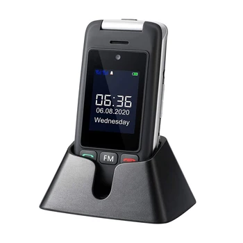 Artfone C10 Flip Store Knap Mobiltelefon,Senior Mobiltelefon med Oplader og Stor Skærm for Ældre(2G) 3