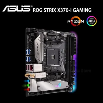 Asus ROG STRIX X370-jeg GAMING Bundkort DDR4 32 GB AMD X370 DDR4 3600MHz M. 2 RGB Desktop X370 Bundkort AM4 Mini-ITX Brugt 3