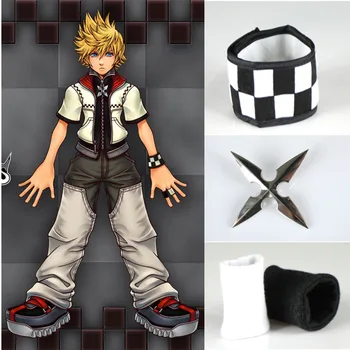 Athemis Cool Kingdom Hearts Roxas Cosplay Kostumer tilbehør armbånd finger sæt 11508