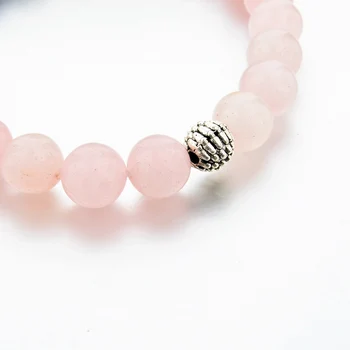ATTRACTTO NYE Mode 8mm Pink Naturlige Sten perler Armbånd Armbånd Smykker Elastisk Buddha Armbånd til Kvinder Bijoux SBR150249 3