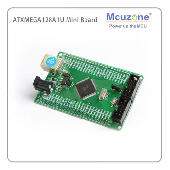 ATxmega128A1U Mini Board, 12 bit ADC, DAC, 8UART, USB-Enhed, JTAG PDI, USB-boot-Loader leveres XMEGA128A1 U 128A1U AVR atmel 1