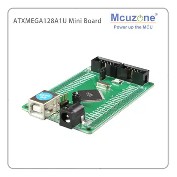 ATxmega128A1U Mini Board, 12 bit ADC, DAC, 8UART, USB-Enhed, JTAG PDI, USB-boot-Loader leveres XMEGA128A1 U 128A1U AVR atmel 5
