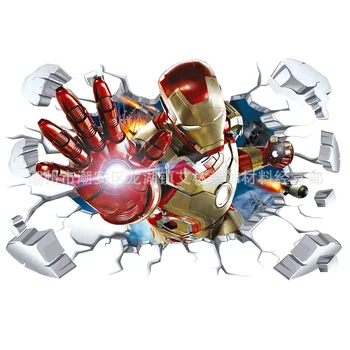 Autentisk Disney Avengers Iron Man 3D Stereo Mærkat Helt selvklæbende Wall Sticker Dekorative Maleri 1