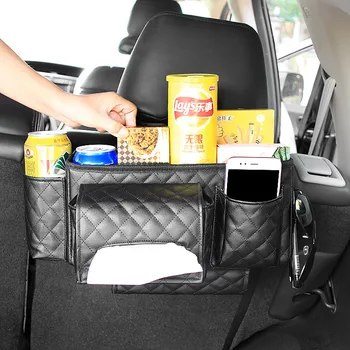 Autostol på bagsædet oplagring taske hængende bag bilen multi-funktion opbevaringspose aluminium folie ice taske 0