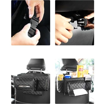 Autostol på bagsædet oplagring taske hængende bag bilen multi-funktion opbevaringspose aluminium folie ice taske 4