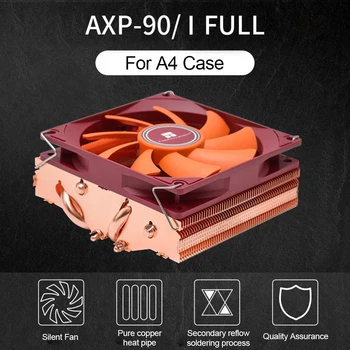 AXP-90I/90R FULD CPU-Køler for Intel LGA 115X 1150 1151 1155 1156 AMD AM4 CPU Luft Køler med 4 Heatpipes 90mm Sil 3