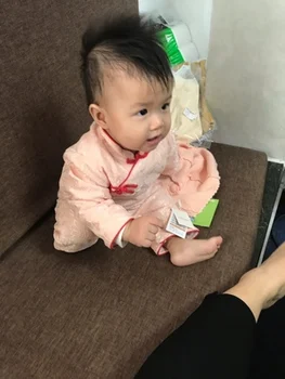 Baby jumpsuit Kinesisk stil pige tang med lange ærmer efteråret tøj 2