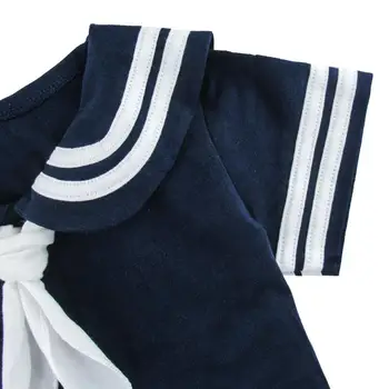 Baby Piger Sømand Kostume Spædbarn Halloween Navy Playsuit Fancy Kjole Barn Mariner Nautiske Cosplay Outfit Anker Uniform 1