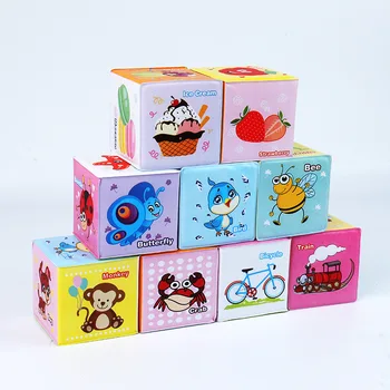 Baby Rangle Toy Mobile Cube EVA Puslespil Blokke Spædbarn Tidlig Pædagogisk Legetøj Dyr Erkende, Baby Legetøj Til Nyfødte 0 12 Måneder 2