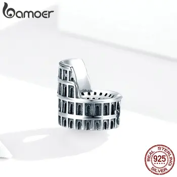 Bamoer Vartegn Roms Colosseum Charm i 925 Sterling Sølv Perle for Smykker at Gøre DIY Charms Armbånd Tilbehør SCC1543 SCC1543 3