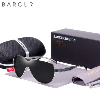 BARCUR Kørsel Polariserede Solbriller Mænd Brand Designer solbriller For Manden Sport-Brillerne UV400 4