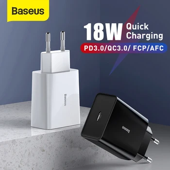 Baseus Mini USB Oplader 18W/30W Hurtig Opladning 3.0 Til iPhone11 XS-XR-Hurtig Opladning PD3.0 AFC-For Samsung S10 Telefon Hurtig Oplader 5