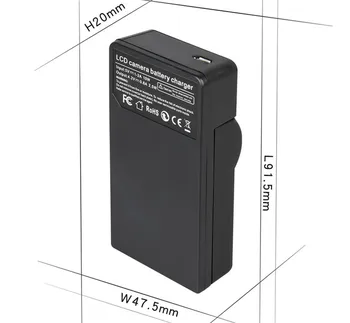 Batteri Oplader til Panasonic Lumix DMC-FT1, M2, FT3, FT4, FT20, FT25, FT30, TS1, TS2, TS3, TS4, TS20, TS25,TS30 Digital Kamera 1