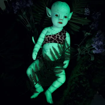 Bebe Reborn Baby Doll 20 Inches Nat Lys Fuld Silicone Body Baby Dreng Som Levende Baby Doll Gave Legetøj for Børn, der Vil Skinne 4