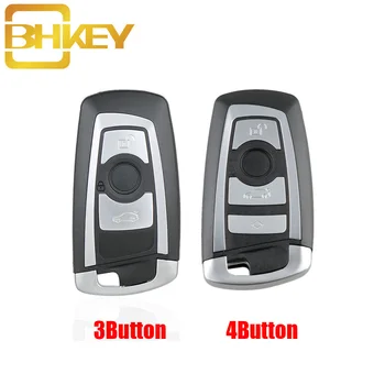 BHKEY 3/4 Knapper Bil Fjernbetjeningen Shell til BMW 1 3 5 6 7 Serie X3 X4 Smart Bil Key Fob Protector Case for BMW vigtig Sag 7692
