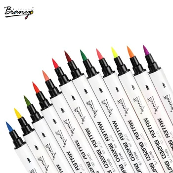 Bianyo 48Color Aquarelle Børste Markøren Penne Sæt Dual-Hoved vandbaseret Farve Markører Fineline Pen til Kunstner Tegning af Forbrugsstoffer 4