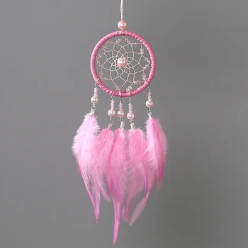 Bil Heldig, Smykker, Dekoration Lilla Pink Hvid Bil Vedhæng Spejl Vedhæng Dream Catcher Wind Chime Etnisk Vind 4